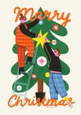 Arty Christmas Card - Tree Decorating created by AbiGoLucky