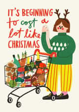 Funny Christmas Card - Cost Of Living Christmas Shop - Beginning To Cost A Lot created by AbiGoLucky