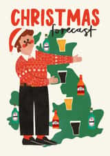 Funny Christmas Card - Christmas Forecast - Alcohol created by AbiGoLucky