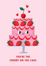 Cute Birthday Card - Cherry On The Cake created by Lemon and Sugar 