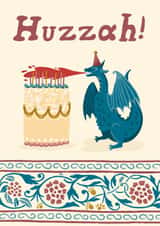 Dragon Birthday Card - Medieval - For Friends created by URGHH Card Co.