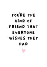 Cute Best Friend Birthday Card, Sweet Friendship Thank You Card, Heartfel created by @Hurray Haus