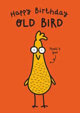 Cheeky Friend Birthday Card - Getting Older - Funny Old Bird Card created by Twisted Haggis
