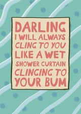 Cute and funny - anniversary card - one i love - shower curtain created by Pickled Prints