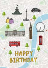 Fun London-themed birthday card created by That Little Map Shop