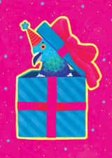 Cute Pink Pigeon Happy Birthday Card For Friend created by Bethany Evelyn