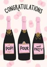 Pretty Congratulations Card - Pop Pour & Party created by Jo Podmore
