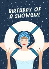 Taylor Swift Birthday Card - Showgirl Era - Swiftie Card For Friends created by Sad Girl Illustration