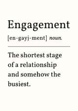 Funny Engagement Card - Engagement Definition created by Sundiva Designs