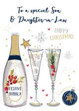 Classic Christmas Card - For Son & Daughter-in-Law Happy Christmas created by Katie Phythian Design