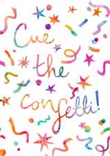 Celebration card - rainbow confetti - congratulations card for all occasions created by Paint to Paper Designs
