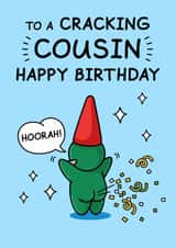 Funny Birthday Card For Cousin - Cracking Birthday Confetti Cannon created by Cheeky Legends
