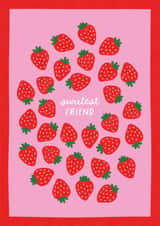 Cute Love & Friendship/Just Because Card - Sweetest Friend - Strawberries created by Jess Shah