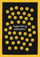 Happiest of Birthdays | Smiley Face Birthday Card created by Jess Shah