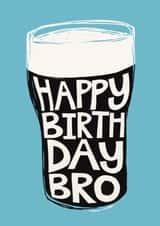 Classic Birthday Card - For Brother - Guinness created by Giddy Kipper