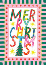 Arty Christmas Card For Her - Folk Art Lettering created by Bellollage