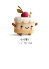 Cute Birthday Cake Card | Happy Birthday | Tiny Fluffs created by Lola Design