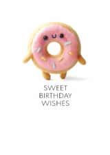 Cute Donut Birthday Card | Sweet Birthday Wishes | Tiny Fluffs | Kawaii created by Lola Design