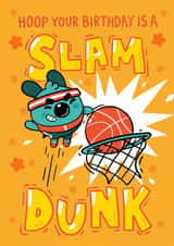 Cute Birthday Card - Slam Dunk - Basketball created by SteJDesigns