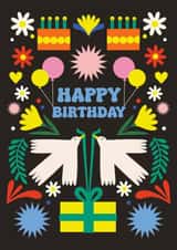 Arty Birthday Card - Bold Colourful Design created by AbiGoLucky