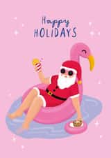 Cute Christmas Card - Holiday Santa - Across The Miles created by Painted Parasol Studio