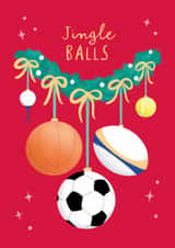 Fun Christmas Card - For Him - Jingle Balls created by Painted Parasol Studio