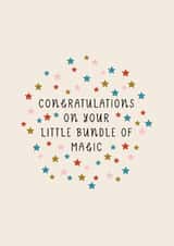 Classic New Baby Card - Little Bundle Of Magic created by Goldie & Wilder