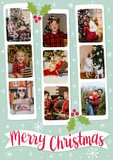 Personalised Christmas Photo Card created by Alice Griffiths Illustration - Classic Christmas Card - Photo Booth Strips