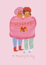 Cute Anniversary Card - For Wife - LGBTQ+ created by Natalie  Turnbull 