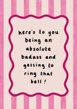 Classic Get Well Card - Finishing Chemo Treatment created by Goldie & Wilder