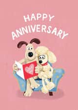 Cute Anniversary Card - Wallace and Gromit - Fluffles And Wallace created by Wallace & Gromit
