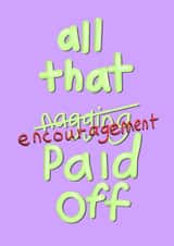 Funny exam congratulations from parents created by Palette&Petal 