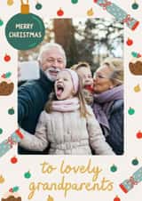 Personalised Christmas Photo Card created by The Pattern Press - Classic Christmas Card - Lovely Grandparents
