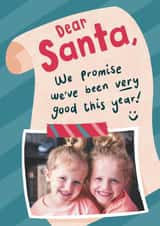 Personalised Christmas Photo Card created by Josie Gledhill - Cute Christmas Card - Santas Nice List
