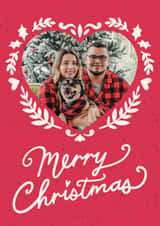 Personalised Christmas Photo Card created by Josie Gledhill - Classic Christmas Card - Heart Frame