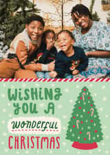 Personalised Christmas Photo Card created by Josie Gledhill - Classic Christmas Card - Wishing You A Wonderful Christmas