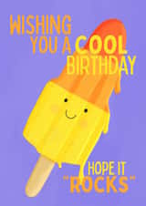 Cute Birthday Card - Cool Birthday - Rocket Lolly created by Sian Moore Illustration