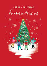 Cute Christmas Card - Christmas Tree - From All Of Us created by Rosanna Rossi