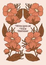 Pretty Floral Art Card - With Love on Your Birthday created by Lately Studio