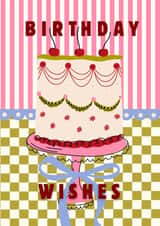 Classic Birthday Card - Cherry Cake created by Wondi Studios