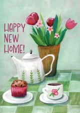 Arty New Home Card - Flowers - Cottage Core created by Monika & Doodle