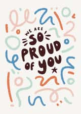 Classic Congratulations Card - We Are So Proud Of You - Confetti created by Nicola Scott