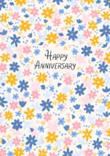 Pretty Anniversary Card - Ditsy Flowers created by Valeria Frustaci