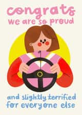 Funny Congratulations Card - Passed Driving Test Card - For Her created by AbiGoLucky