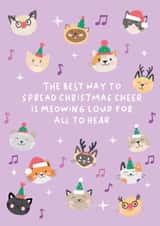 Singing Cats Christmas Card | Funny Christmas Card for Cat Lovers created by Xoxo Designs by Ruth 