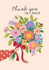 Pretty Thank You Card - Bouquet created by Rosanna Rossi
