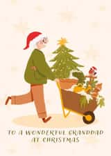 Wonderful Granddad at Christmas - Gardening Grandad Card - Classic Robin Card created by Kitty Strand