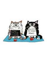 Cute cat card for a cat mum whose cats adore jwr. created by Kathryn Doodle Player