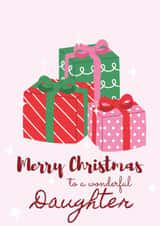 Cute Girly Christmas card for Daughter created by Lots of Love, Hannah 