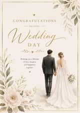 Elegant Wedding Card - Bride And Groom Design created by Ivory White Collection 